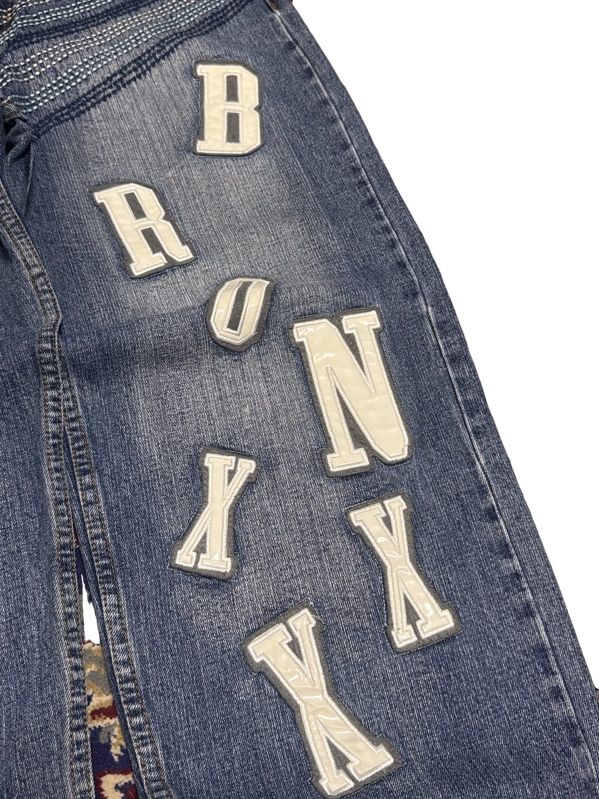 [V1181de] Vintage y2k Bronxxx blaue baggy jeans