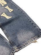 [V1181de] Vintage y2k Bronxxx blaue baggy jeans