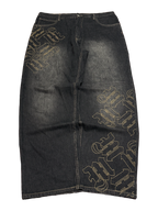 [V1182de] Vintage y2k Makaveli graue baggy jeans