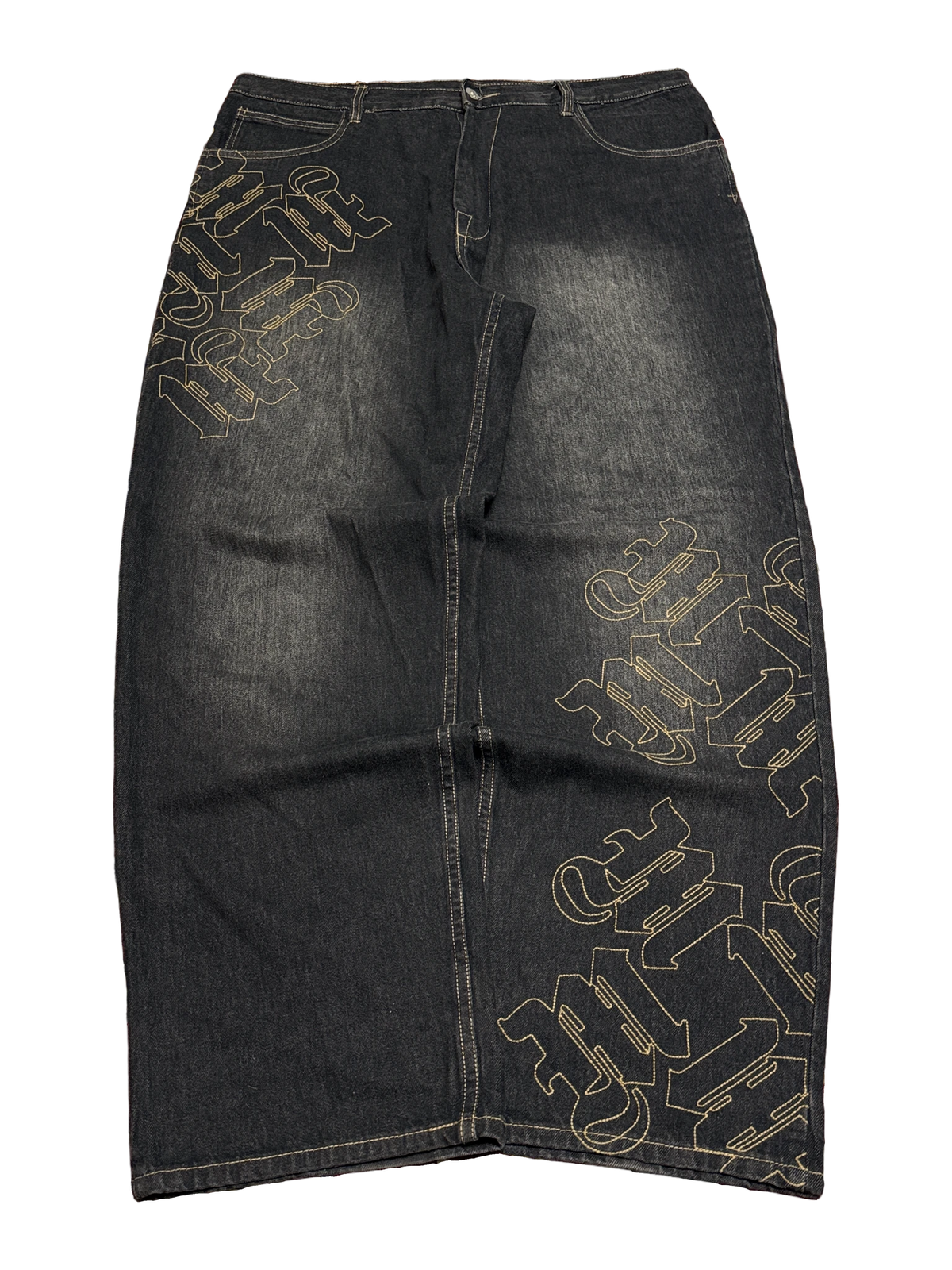 [V1182de] Vintage y2k Makaveli graue baggy jeans