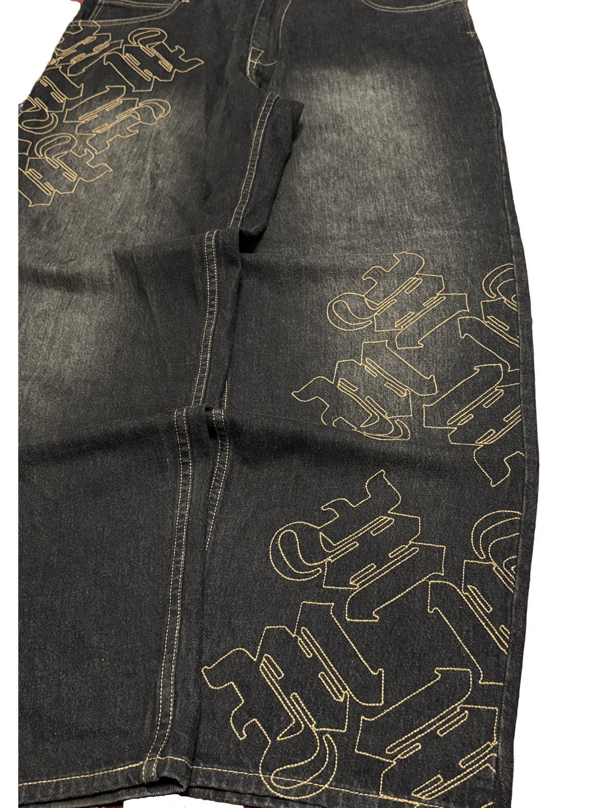 [V1182de] Vintage y2k Makaveli graue baggy jeans