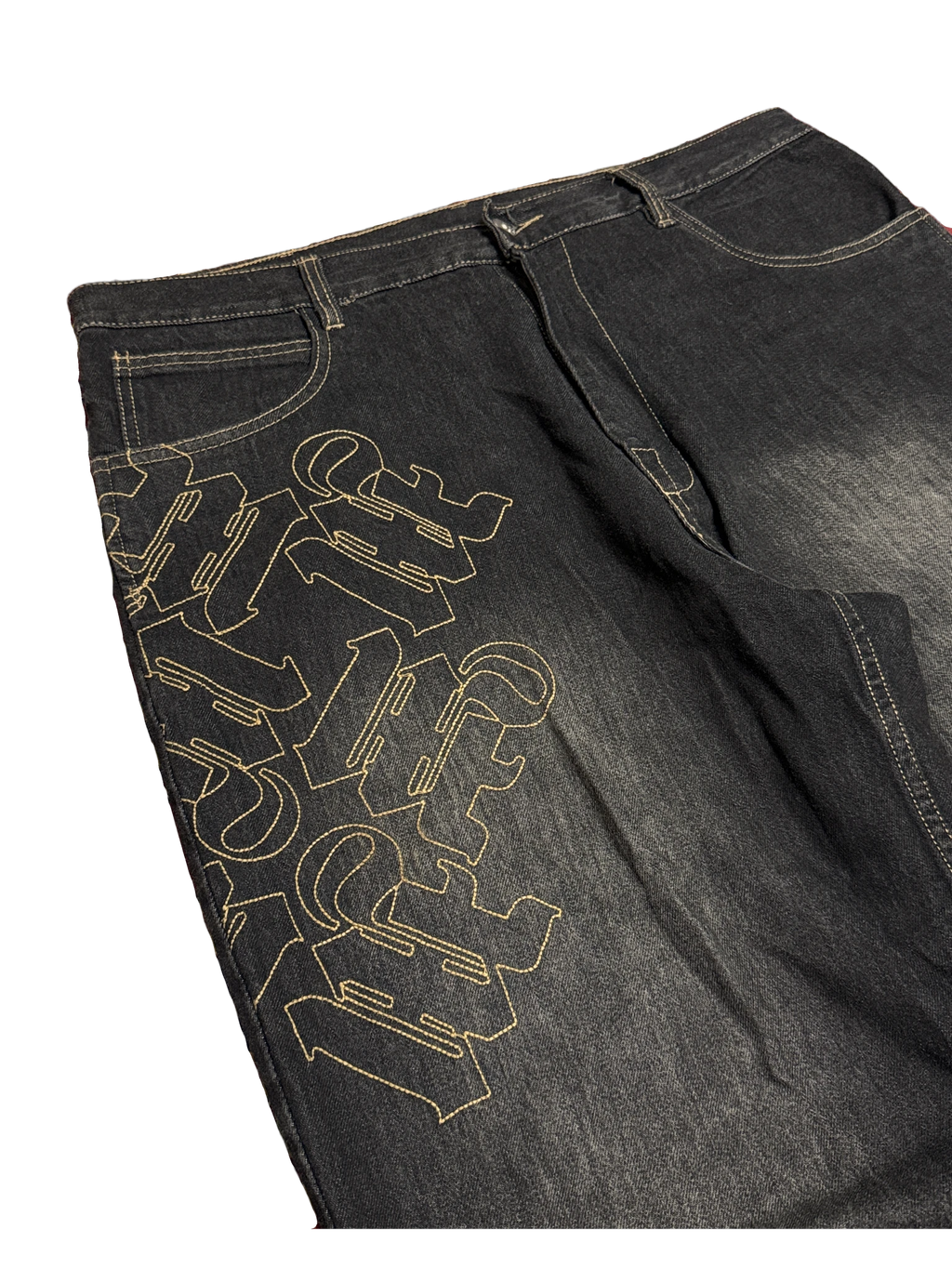 [V1182de] Vintage y2k Makaveli graue baggy jeans