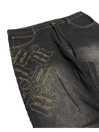 [V1182de] Vintage y2k Makaveli graue baggy jeans