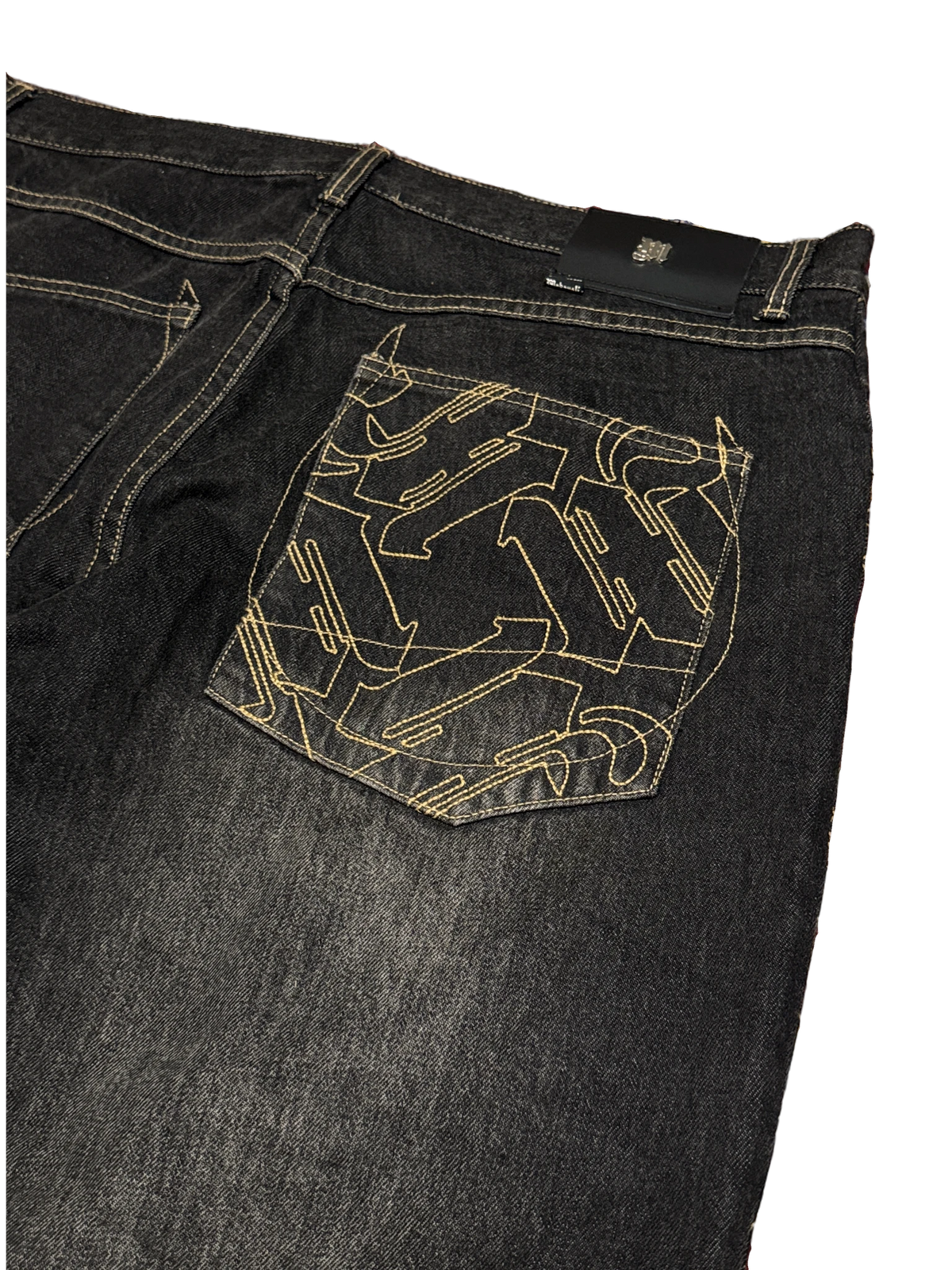 [V1182de] Vintage y2k Makaveli graue baggy jeans