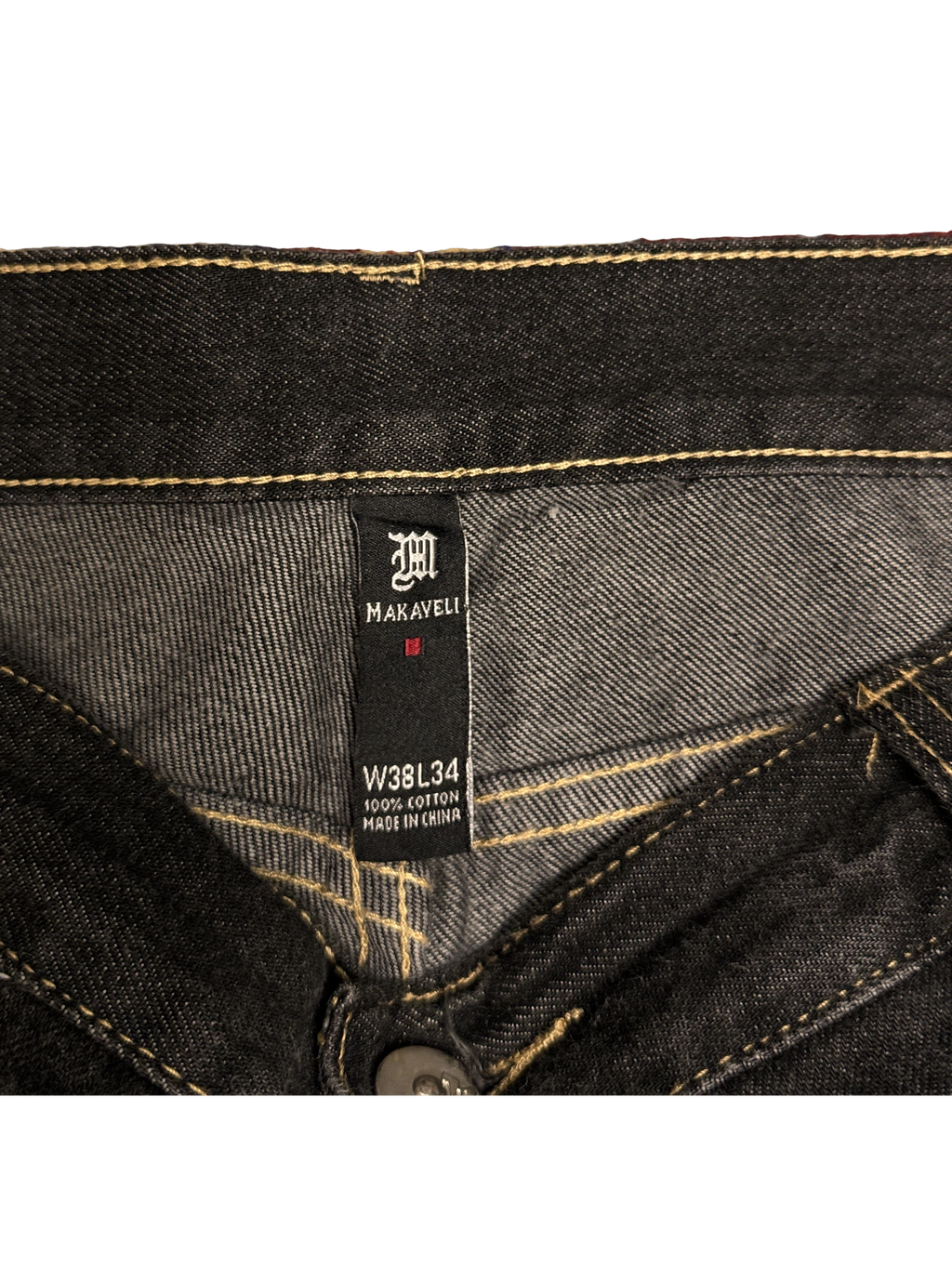 [V1182de] Vintage y2k Makaveli graue baggy jeans