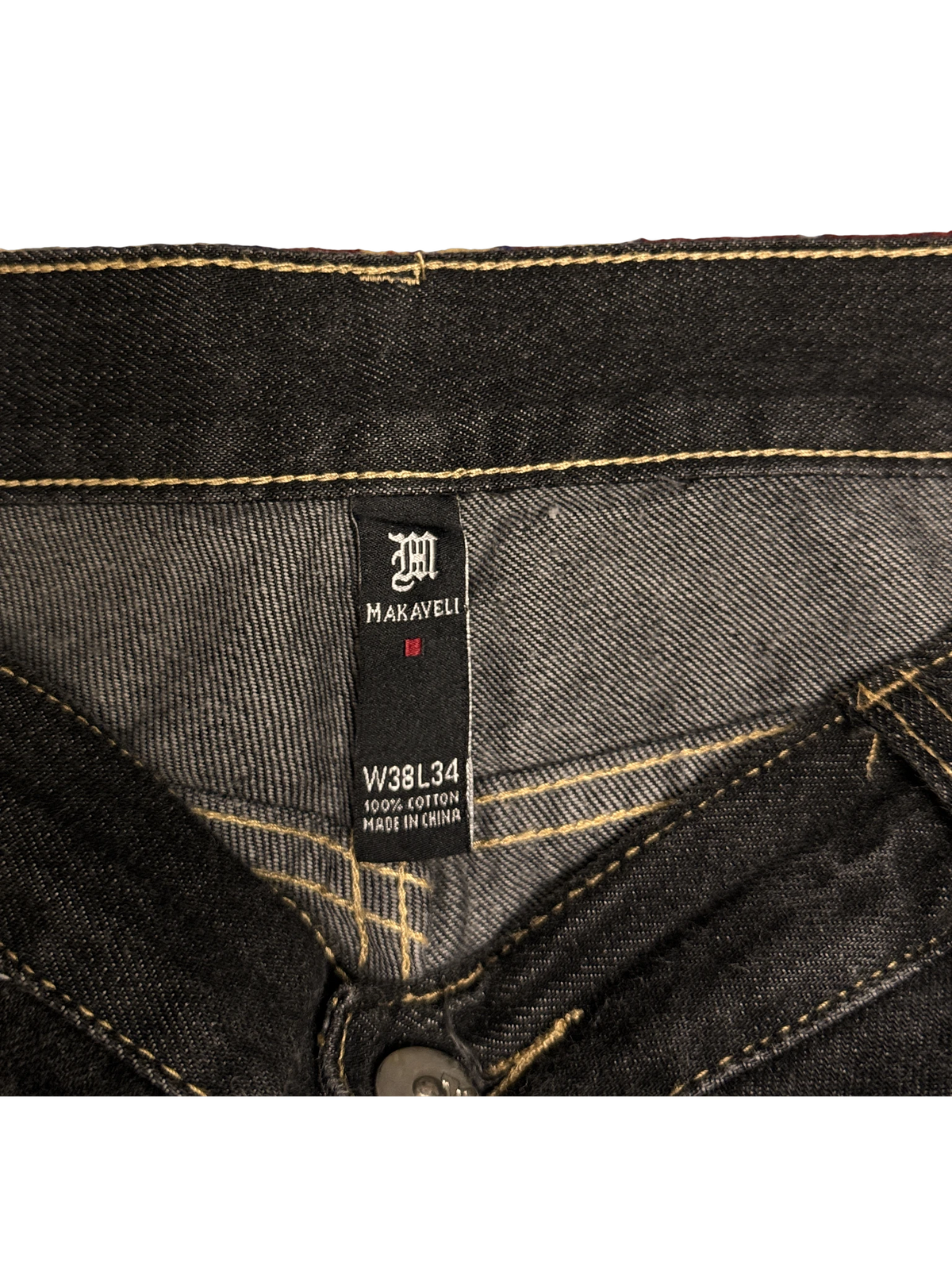 [V1182de] Vintage y2k Makaveli graue baggy jeans