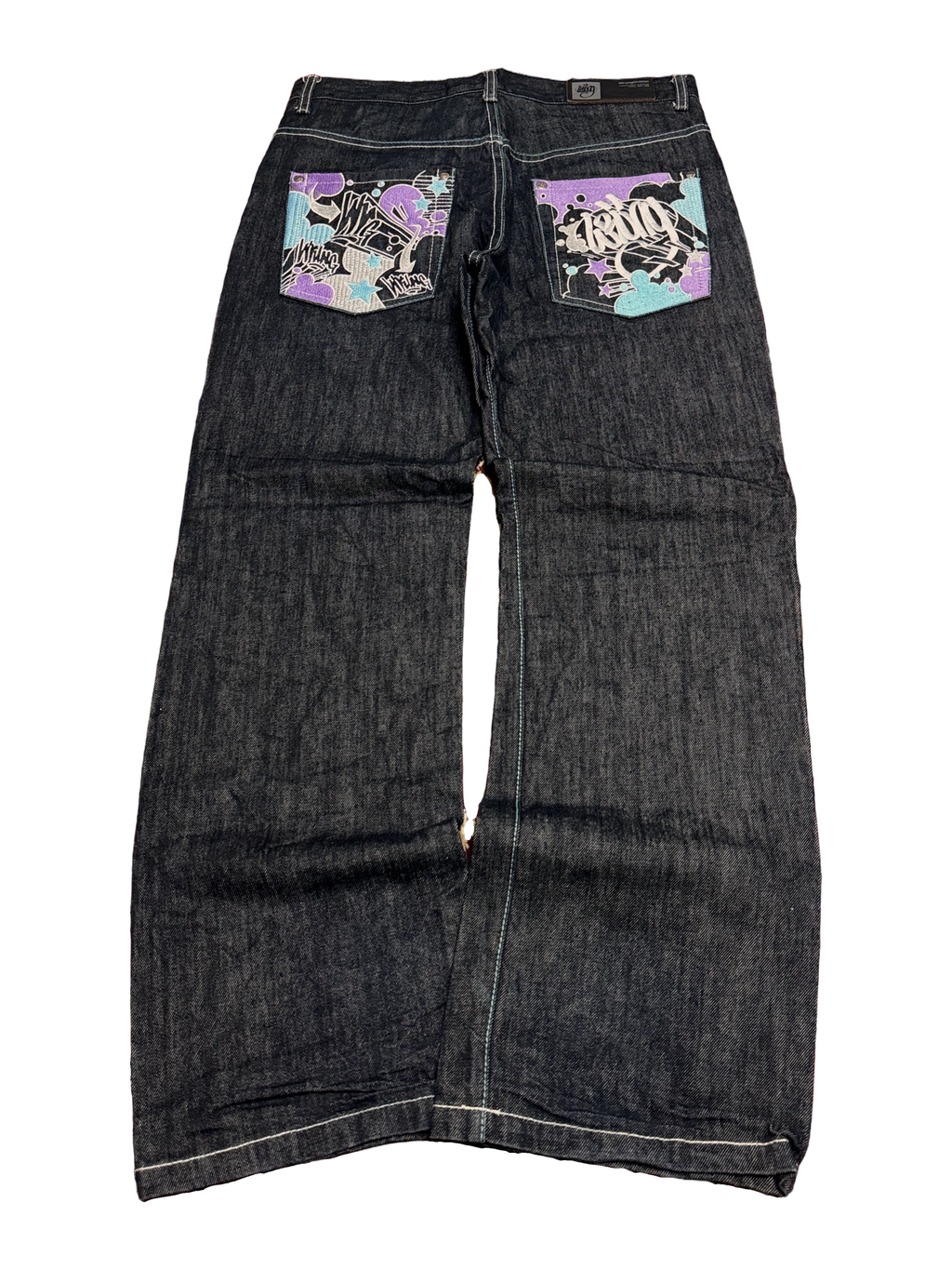 [V1183] Vintage y2k Wrung marineblaue straight jeans