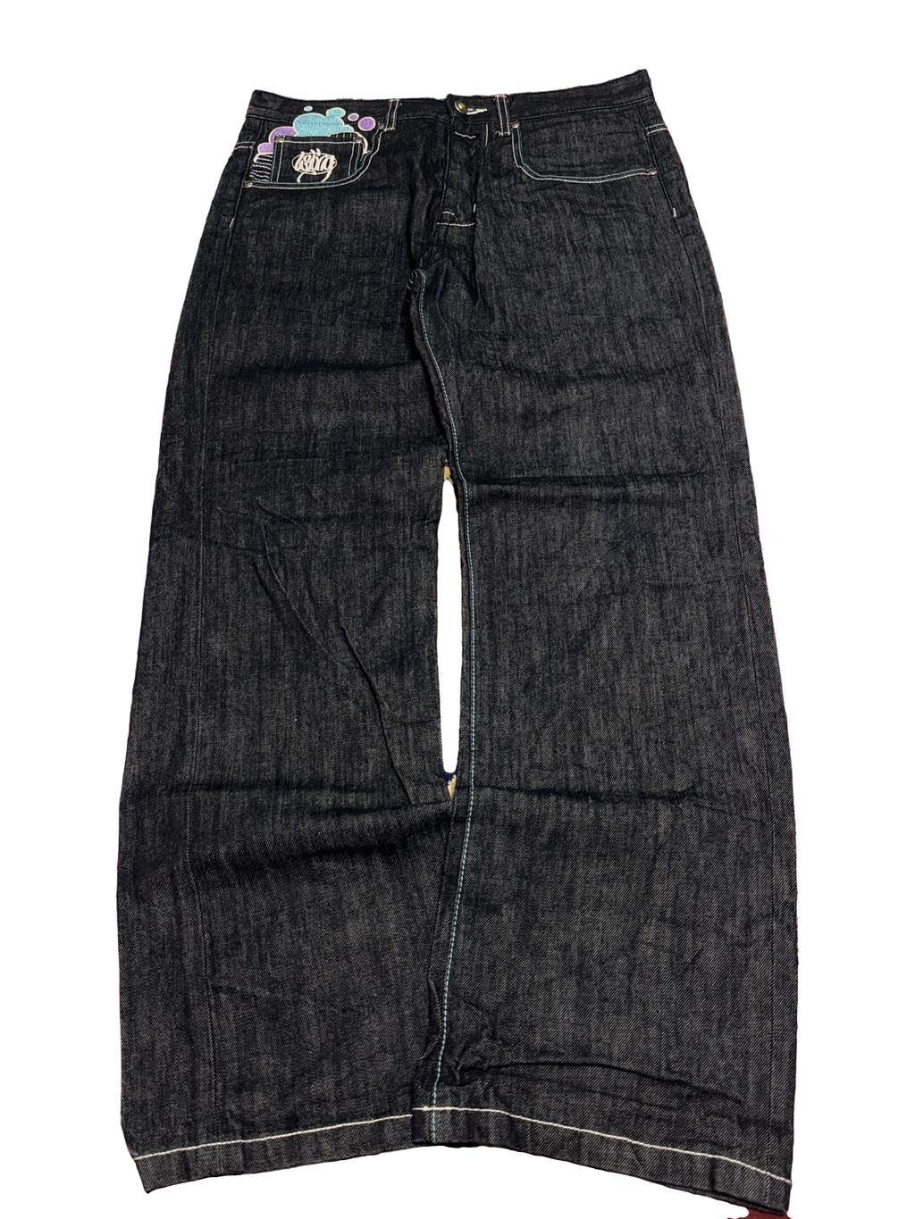 [V1183] Vintage y2k Wrung marineblaue straight jeans