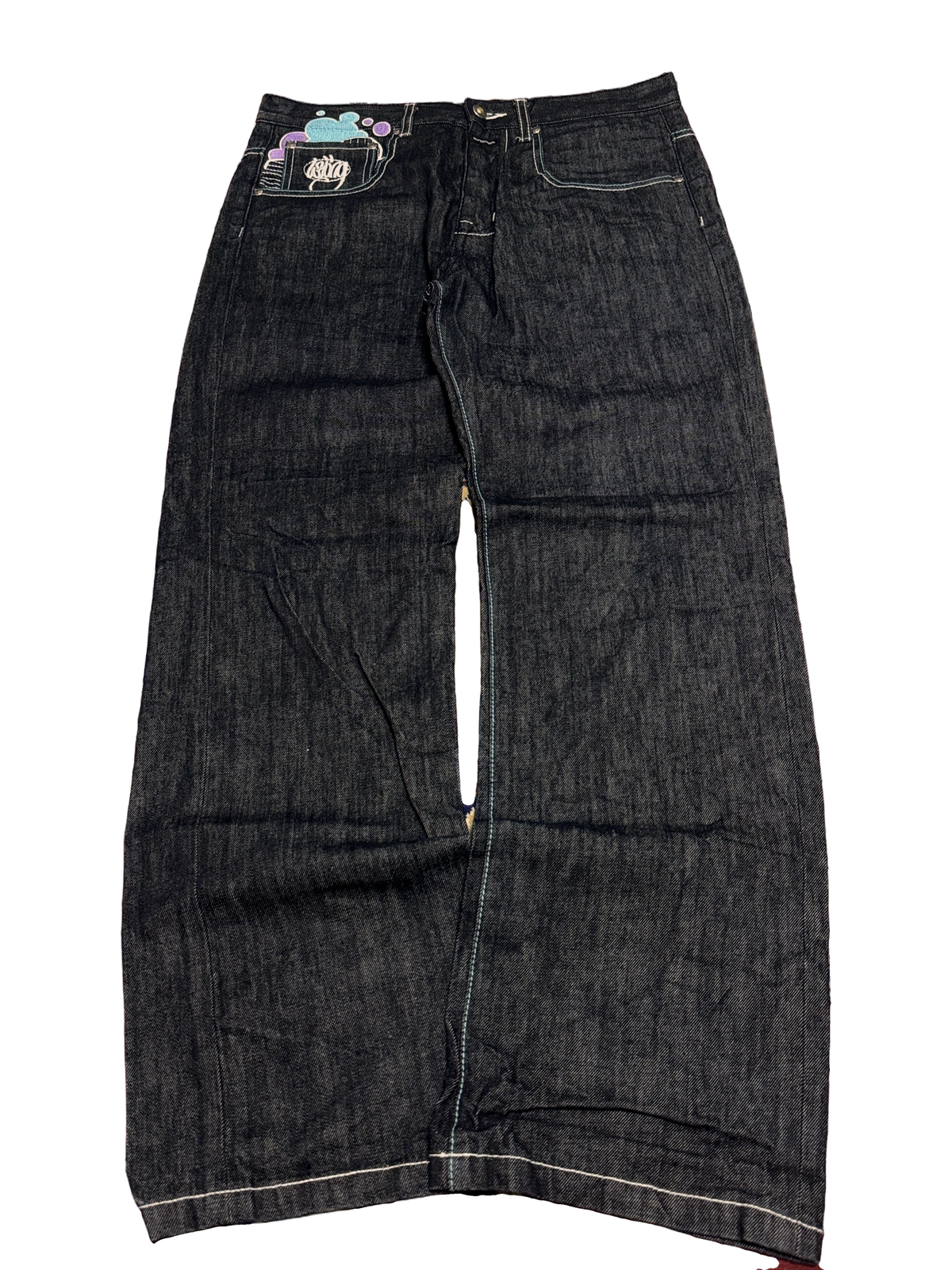 [V1183] Vintage y2k Wrung marineblaue straight jeans