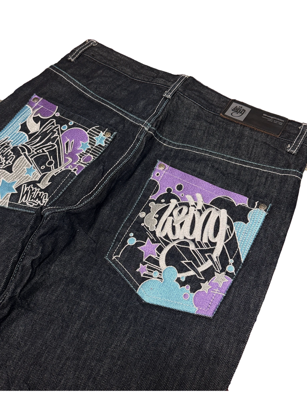 [V1183] Vintage y2k Wrung marineblaue straight jeans