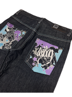 [V1183] Vintage y2k Wrung marineblaue straight jeans