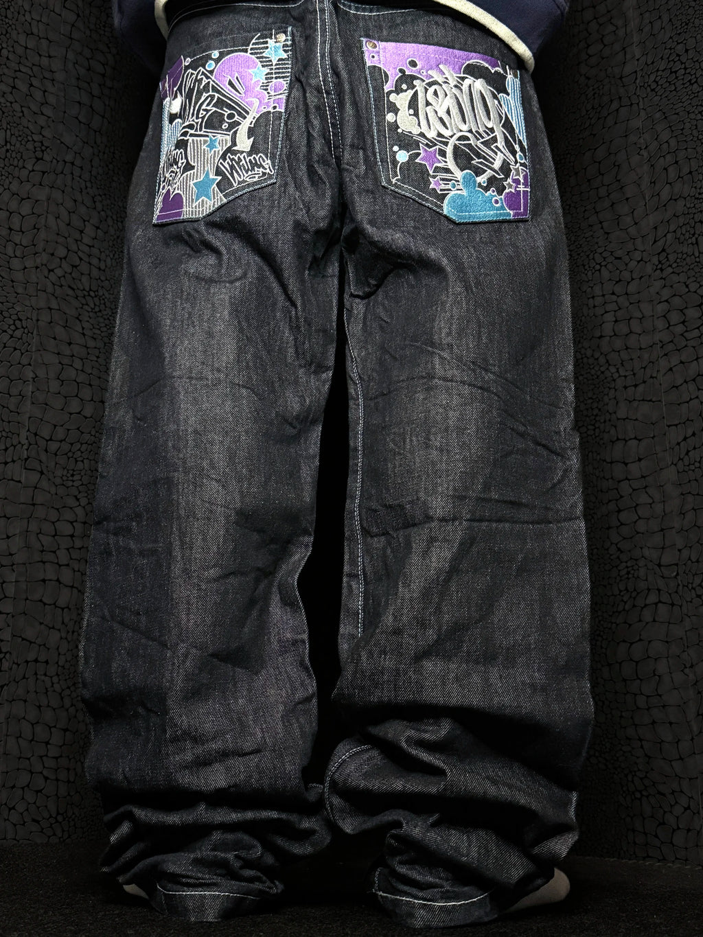 [V1183] Vintage y2k Wrung marineblaue straight jeans