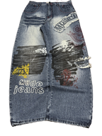 [V1184] Vintage y2k Mido blaue baggy jeans