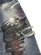 [V1184] Vintage y2k Mido blaue baggy jeans