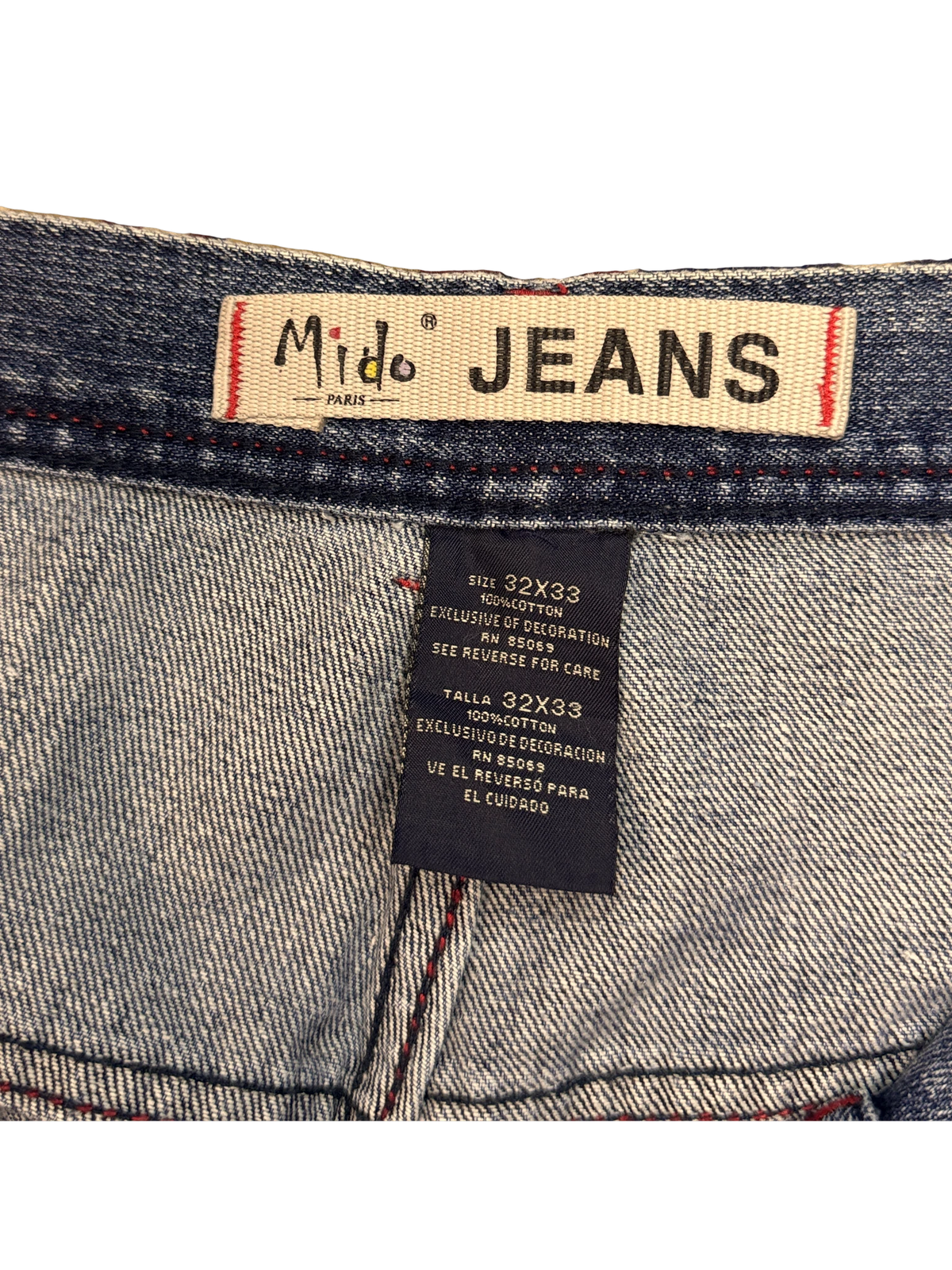 [V1184] Vintage y2k Mido blaue baggy jeans