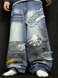 [V1184] Vintage y2k Mido blaue baggy jeans