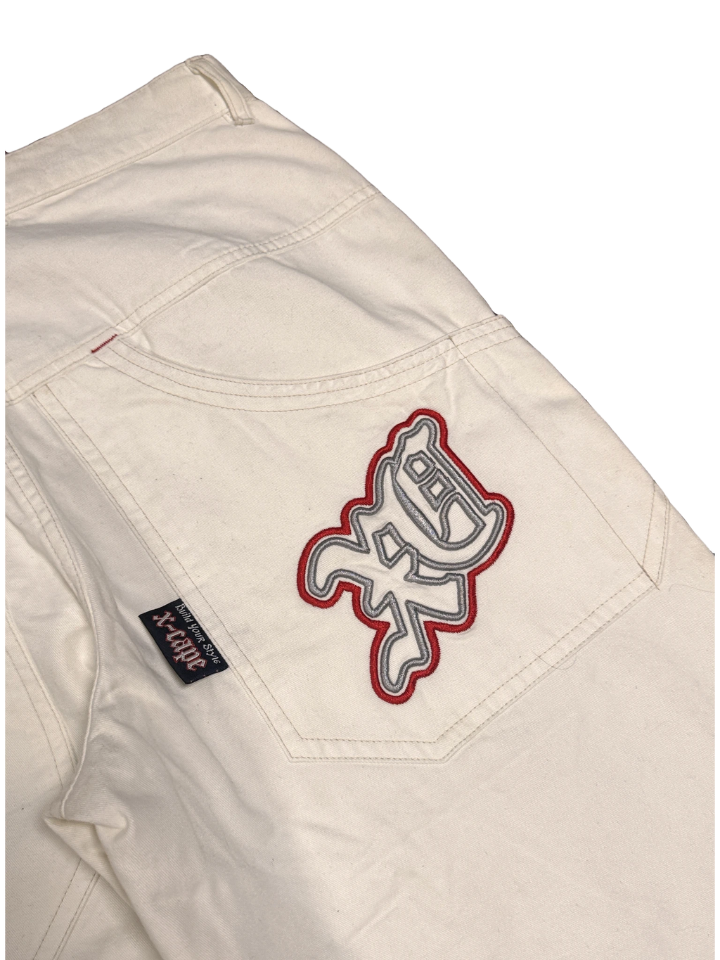 [V1185] Vintage y2k X-Cape weiße baggy jeans