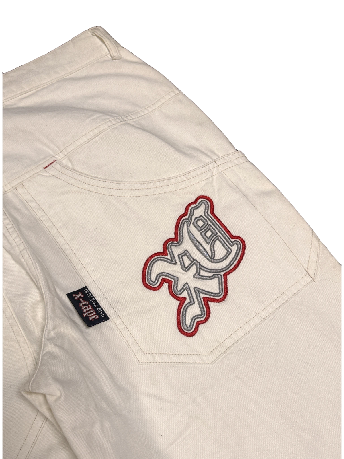 [V1185] Vintage y2k X-Cape weiße baggy jeans