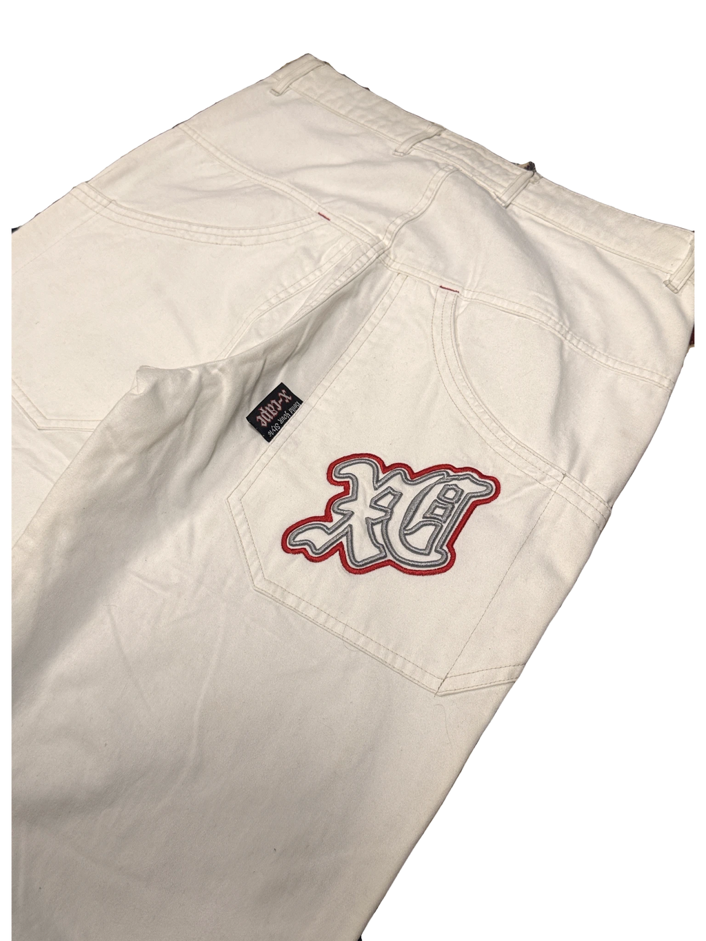 [V1185] Vintage y2k X-Cape weiße baggy jeans