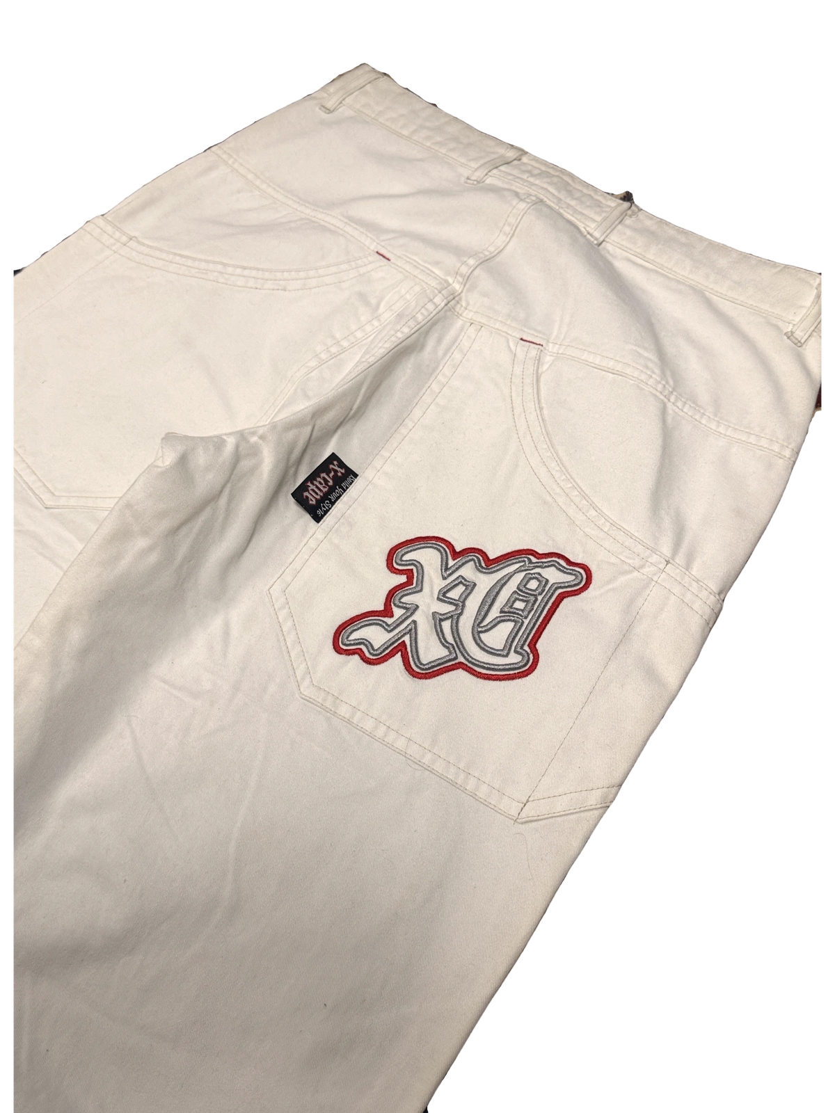 [V1185] Vintage y2k X-Cape weiße baggy jeans