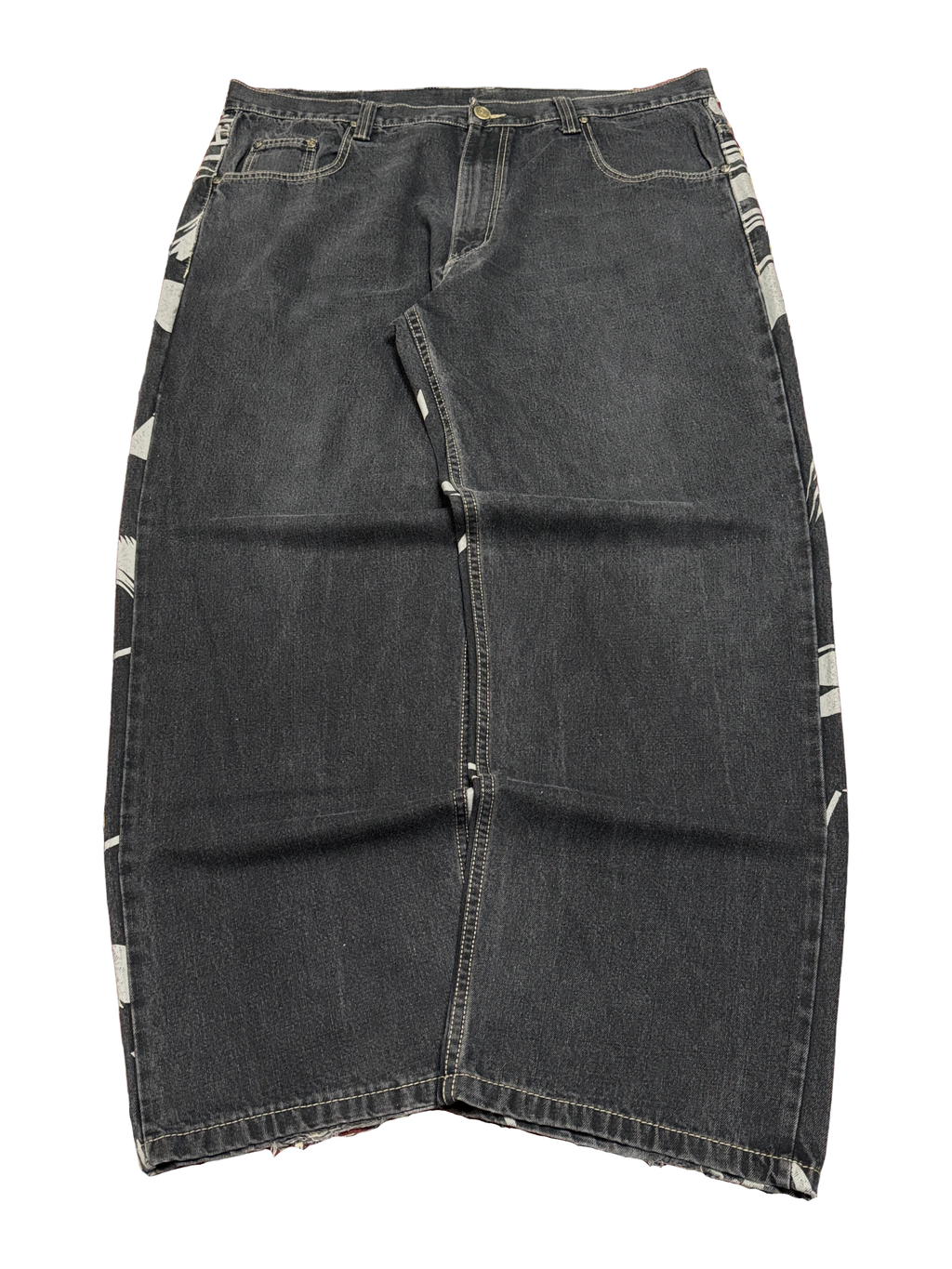 [V1186de] Vintage y2k Townz schwarze baggy jeans