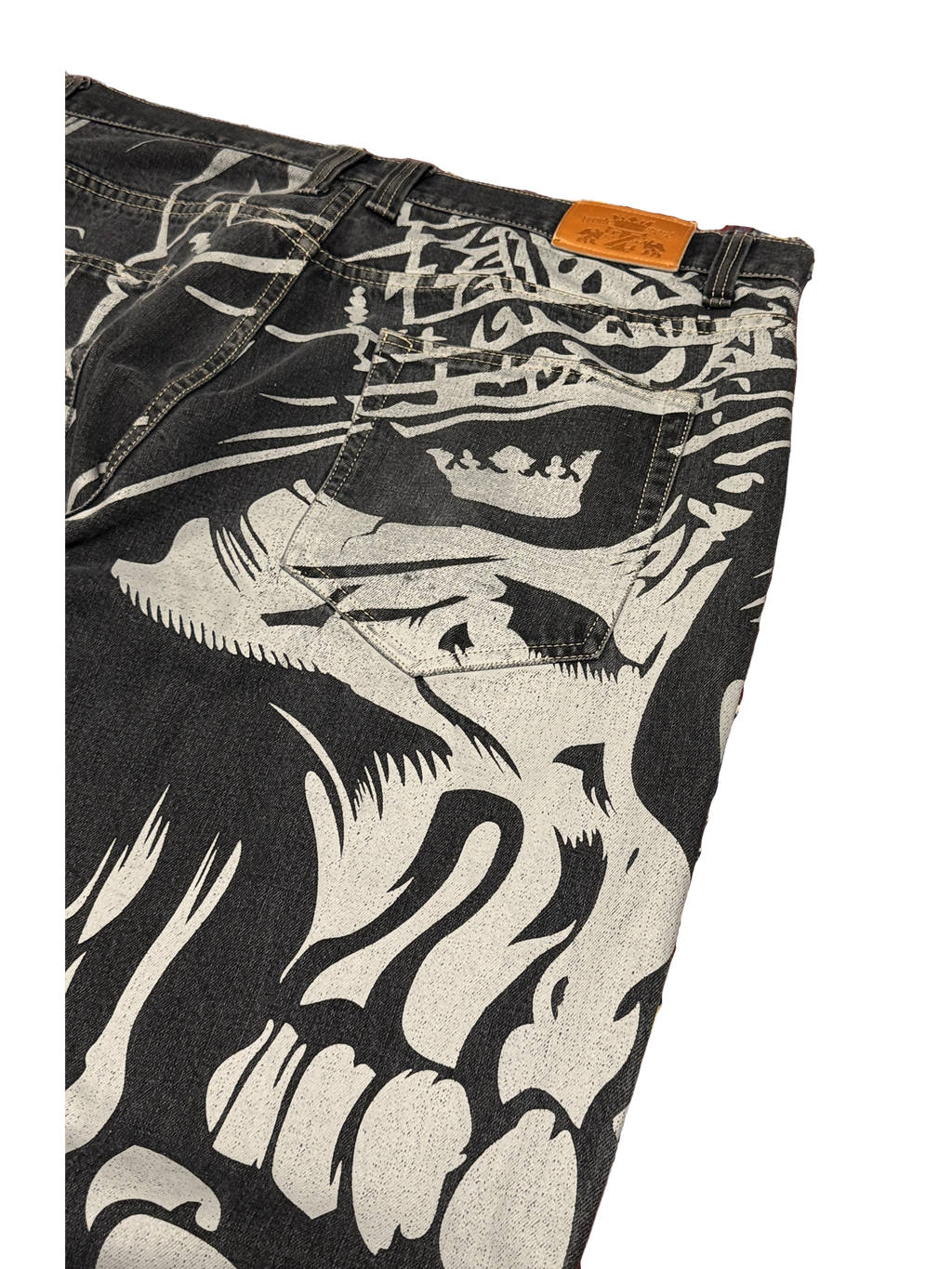 [V1186de] Vintage y2k Townz schwarze baggy jeans