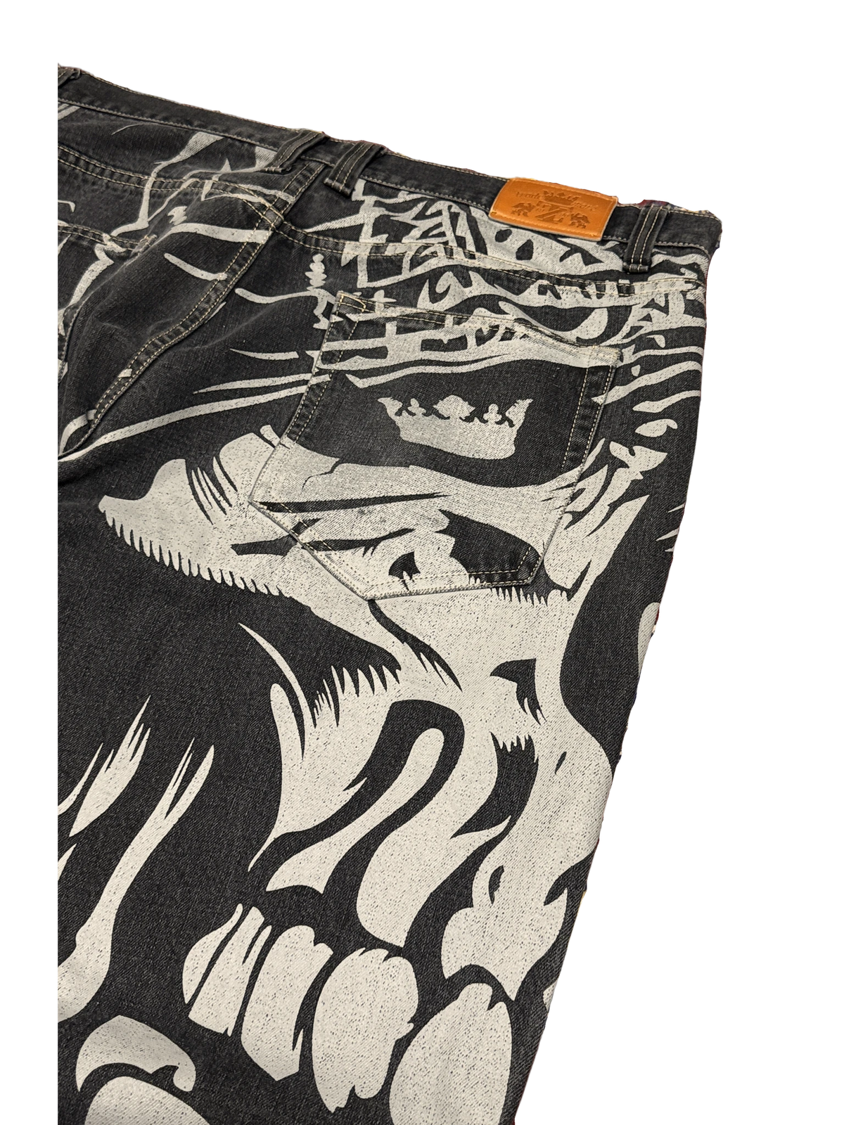[V1186de] Vintage y2k Townz schwarze baggy jeans