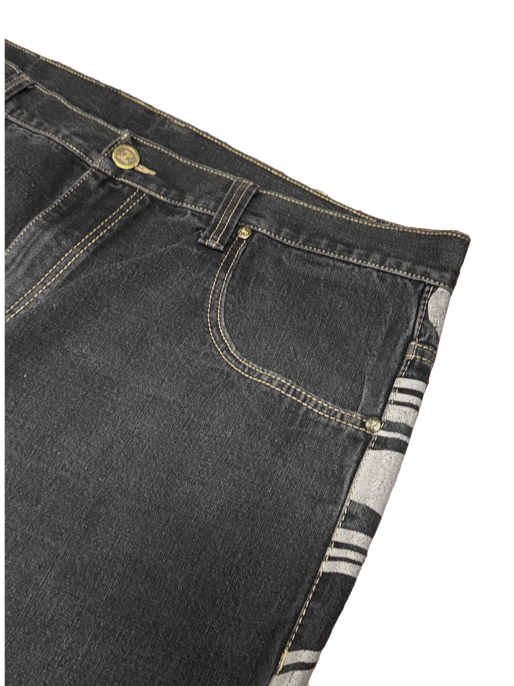 [V1186de] Vintage y2k Townz schwarze baggy jeans