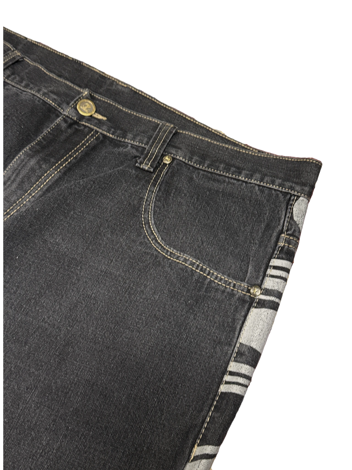 [V1186de] Vintage y2k Townz schwarze baggy jeans