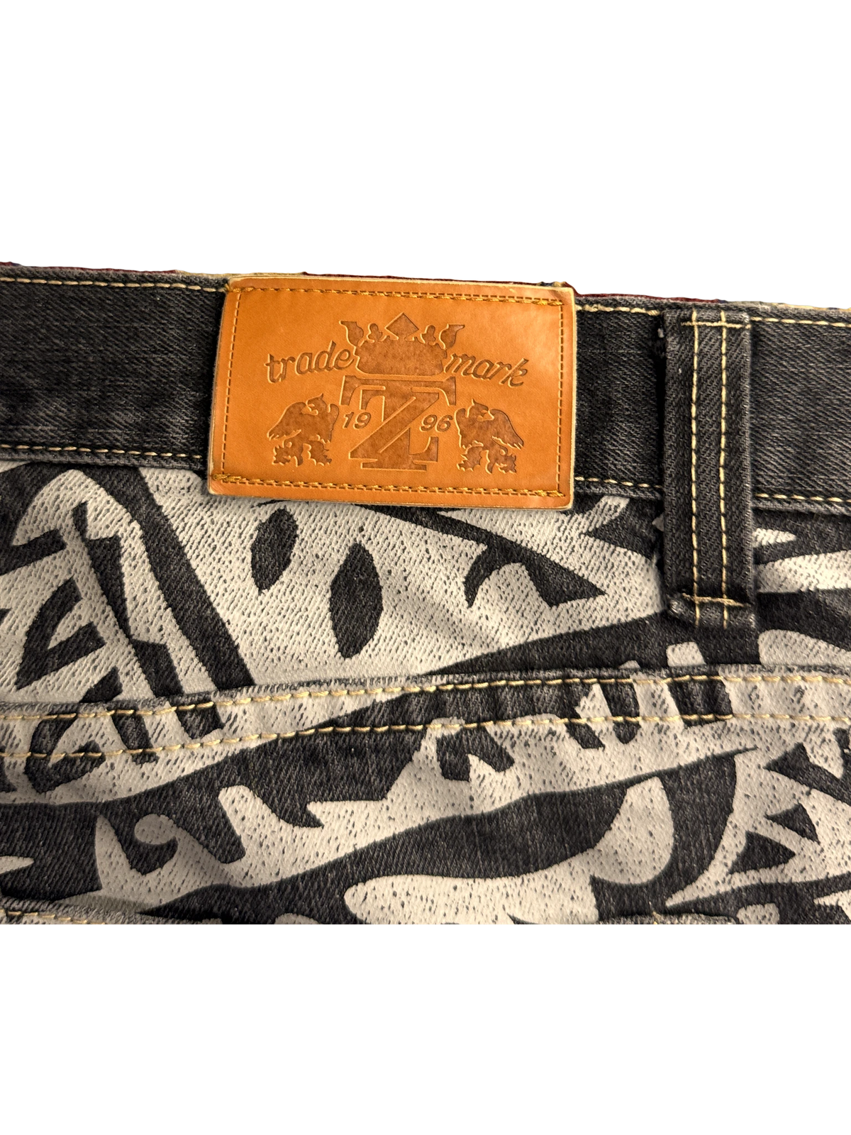 [V1186de] Vintage y2k Townz schwarze baggy jeans