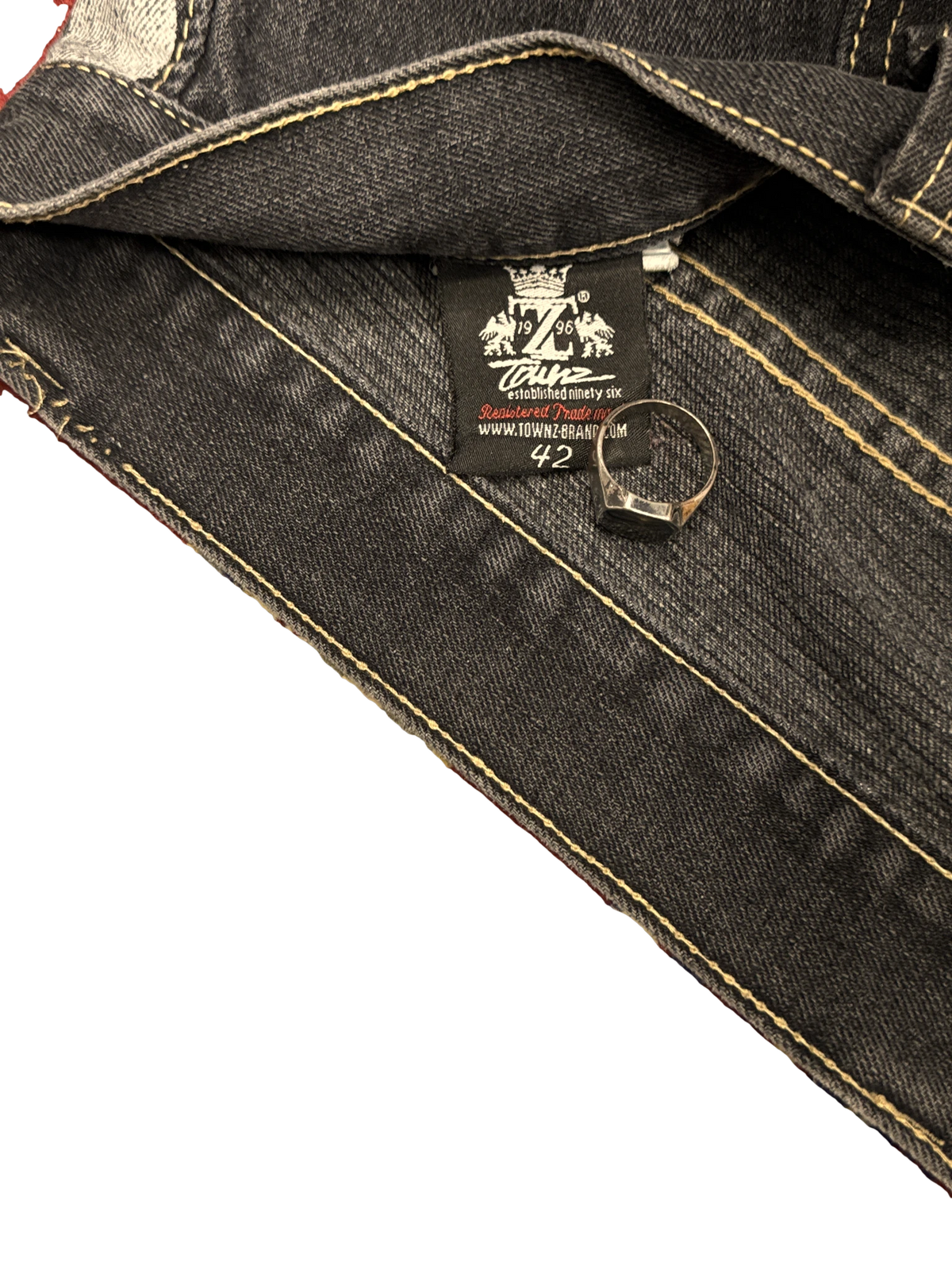 [V1186de] Vintage y2k Townz schwarze baggy jeans