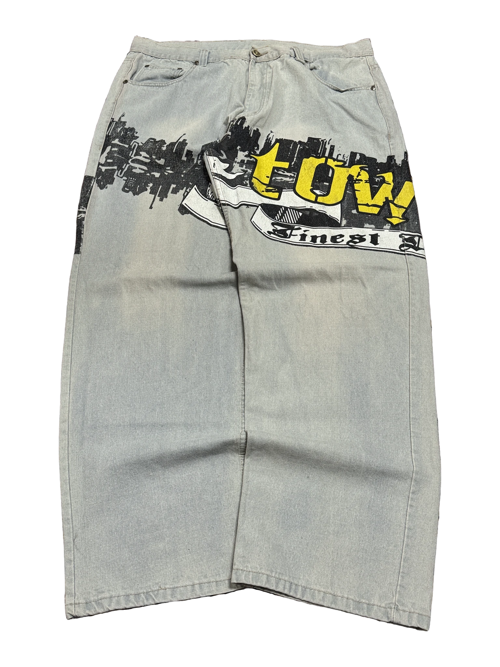 [V1187de] Vintage y2k Townz blaue baggy jeans