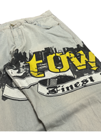 [V1187de] Vintage y2k Townz blaue baggy jeans