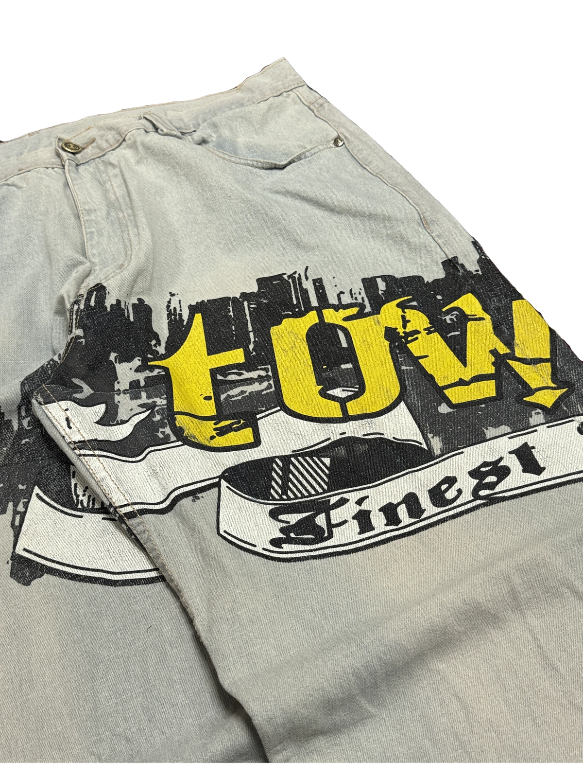 [V1187de] Vintage y2k Townz blaue baggy jeans