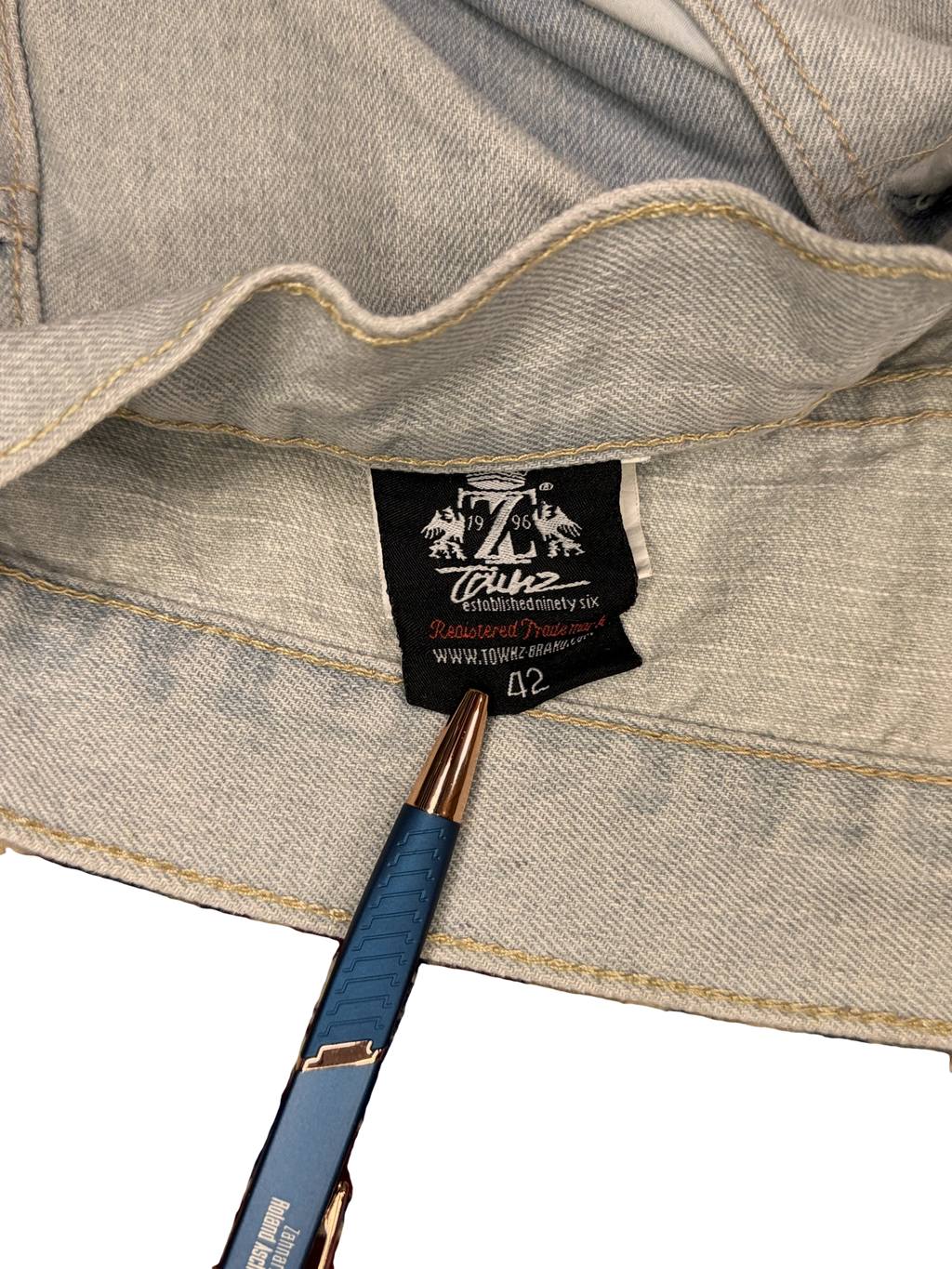 [V1187de] Vintage y2k Townz blaue baggy jeans
