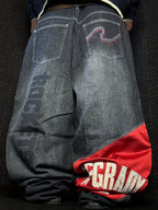 [V1190] Vintage y2k UNK marineblaue baggy jeans