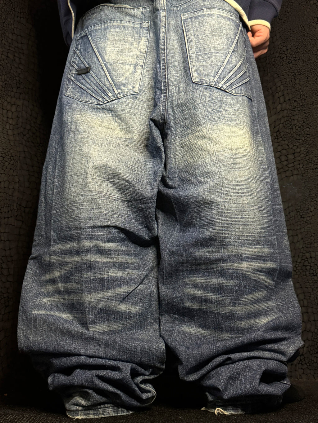 [V1191] Vintage y2k Akademiks marineblaue baggy jeans