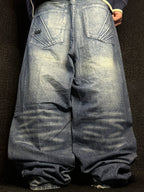 [V1191] Vintage y2k Akademiks marineblaue baggy jeans