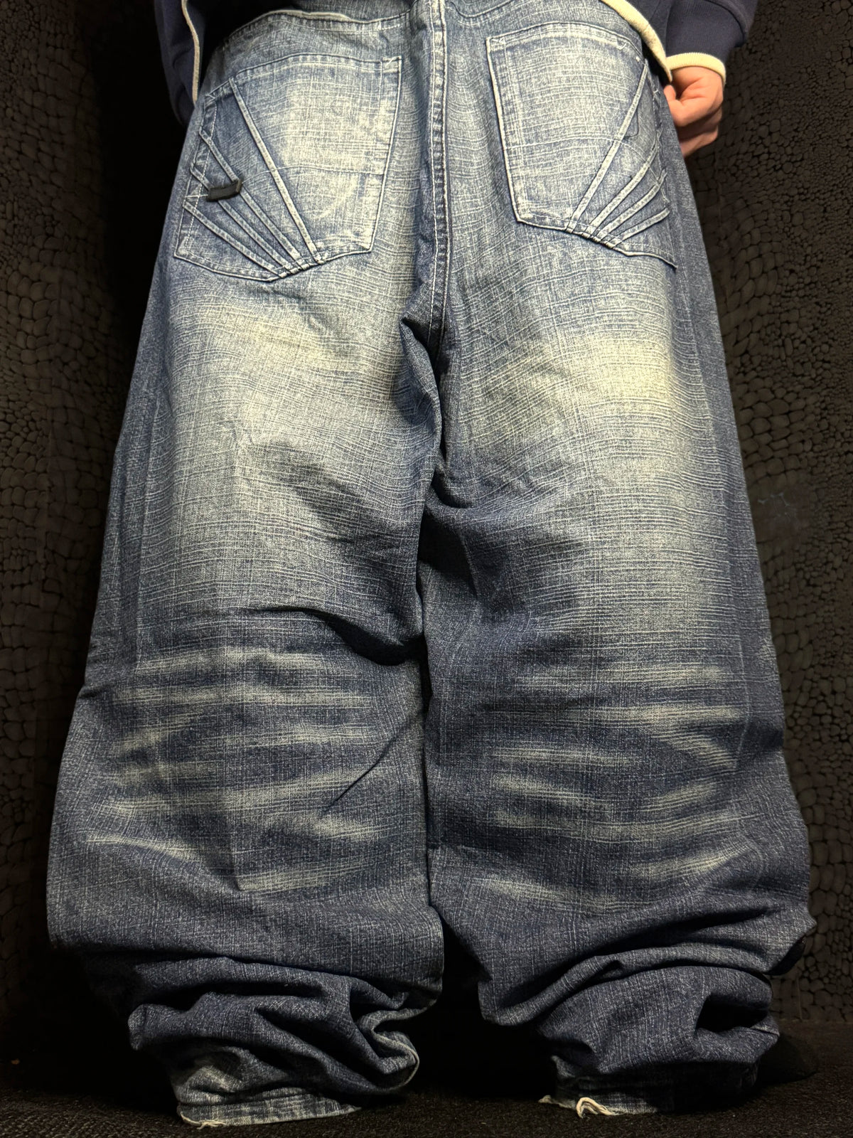 [V1191] Vintage y2k Akademiks marineblaue baggy jeans