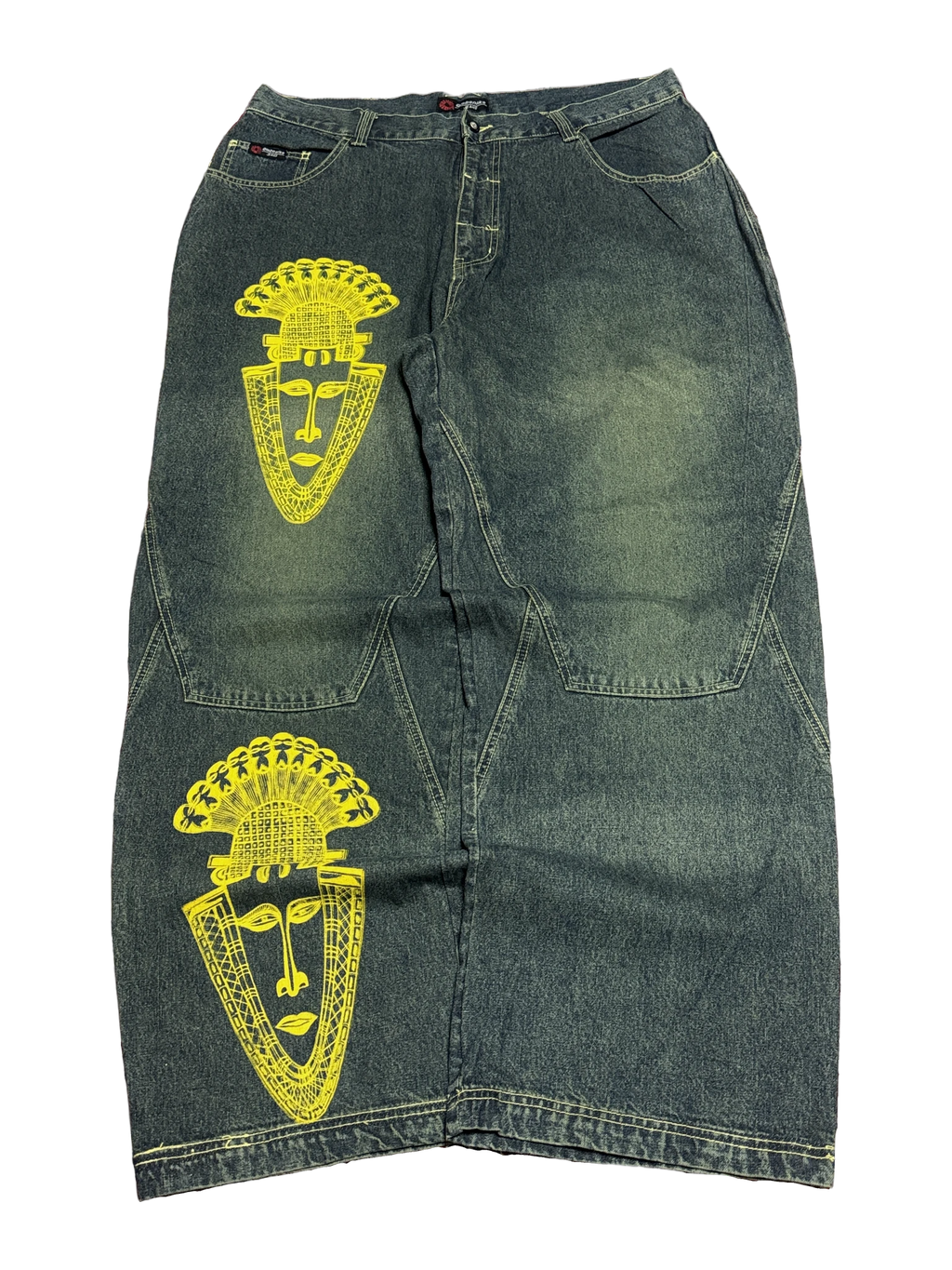 [V1192] Vintage y2k Qlobeniks marineblaue baggy jeans