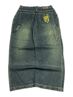 [V1192] Vintage y2k Qlobeniks marineblaue baggy jeans