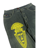 [V1192] Vintage y2k Qlobeniks marineblaue baggy jeans