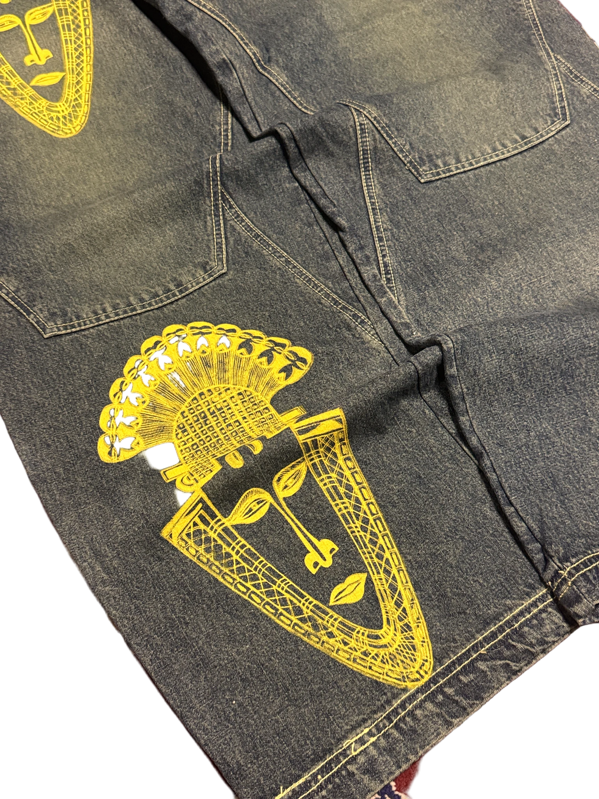 [V1192] Vintage y2k Qlobeniks marineblaue baggy jeans