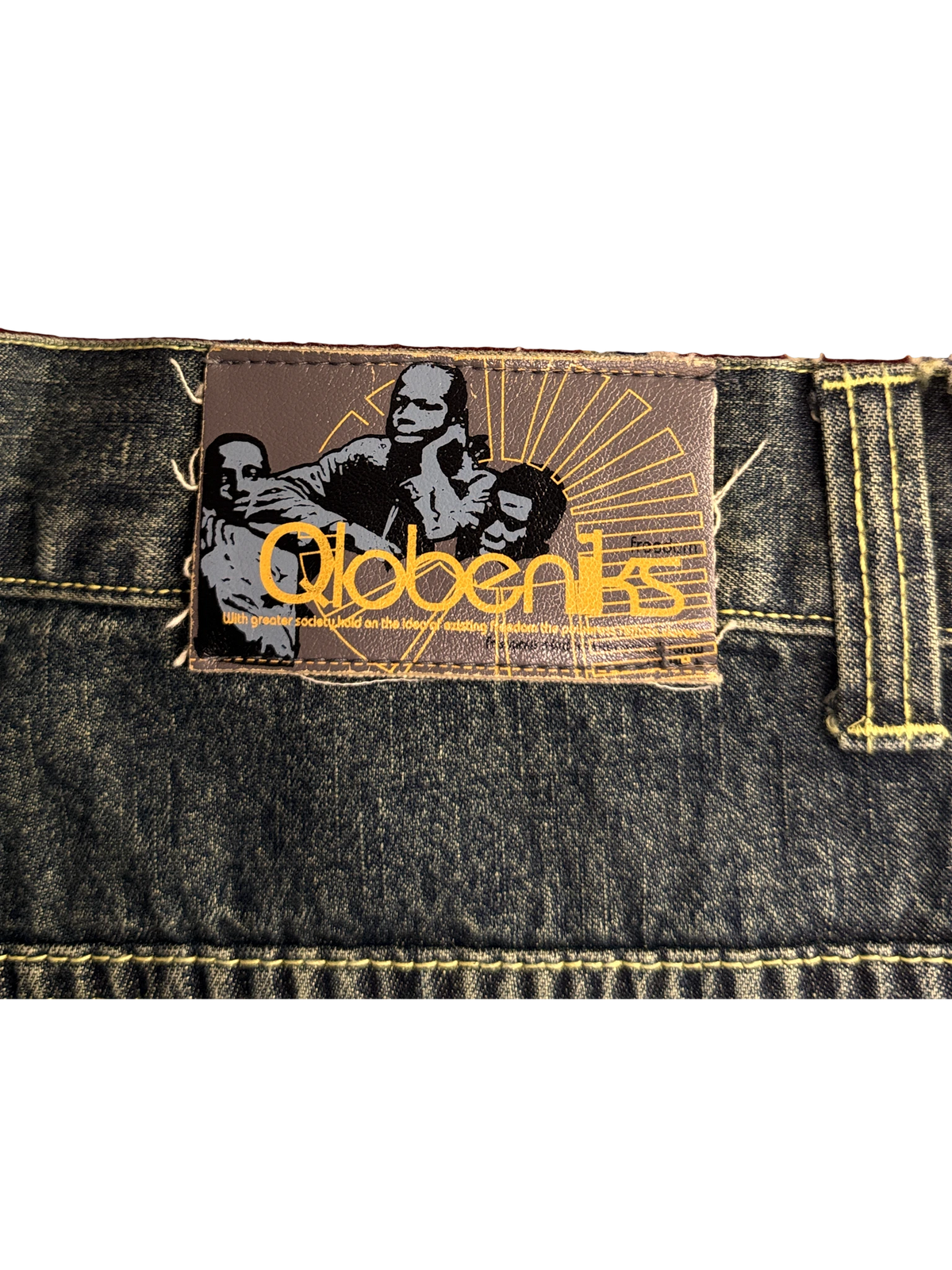 [V1192] Vintage y2k Qlobeniks marineblaue baggy jeans