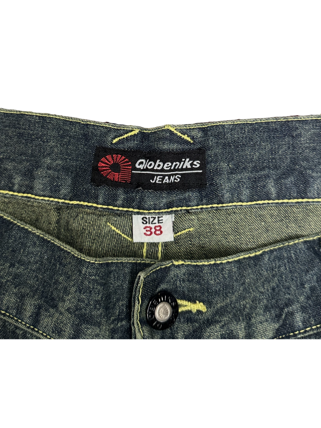 [V1192] Vintage y2k Qlobeniks marineblaue baggy jeans