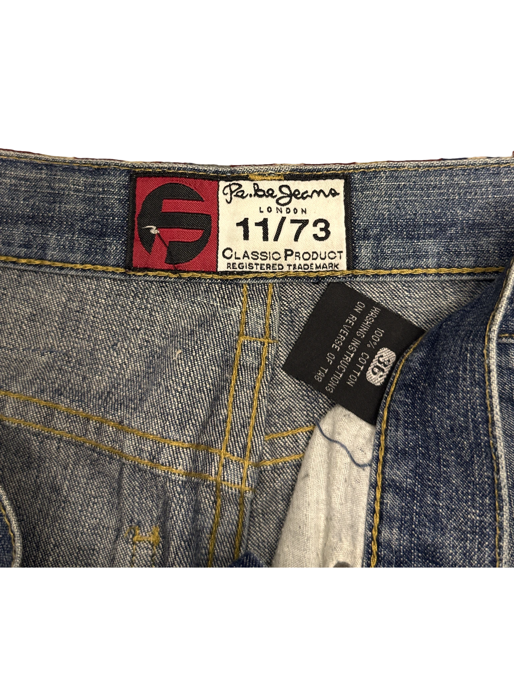 [V1193] Vintage y2k Pe.be blaue baggy jeans