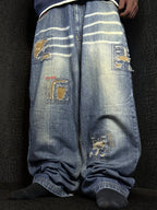 [V1193] Vintage y2k Pe.be blaue baggy jeans