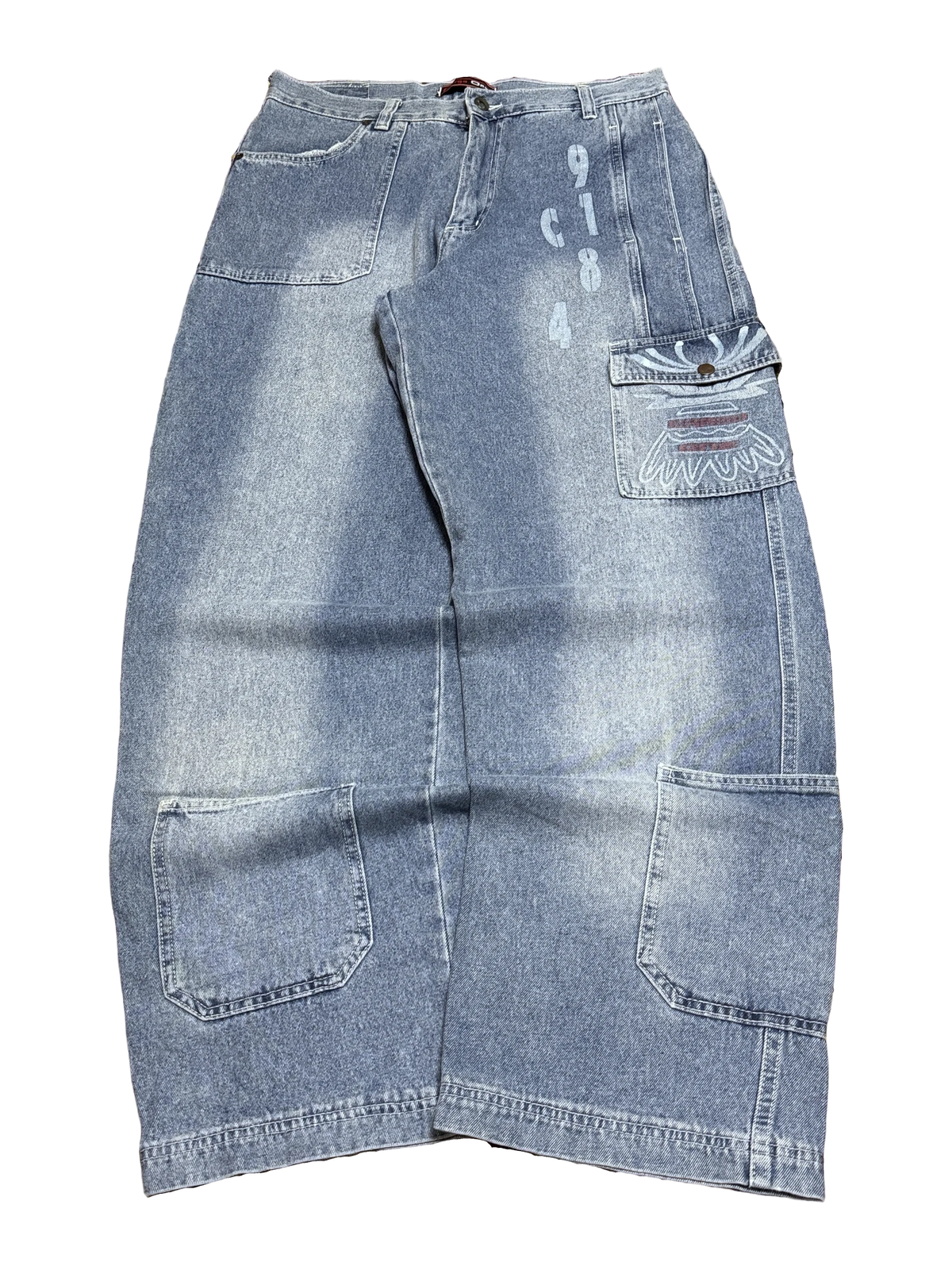 [V1194] Vintage y2k Cargo One blaue baggy jeans
