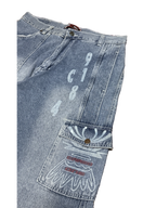 [V1194] Vintage y2k Cargo One blaue baggy jeans