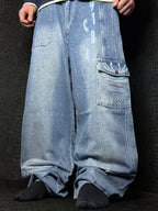 [V1194] Vintage y2k Cargo One blaue baggy jeans